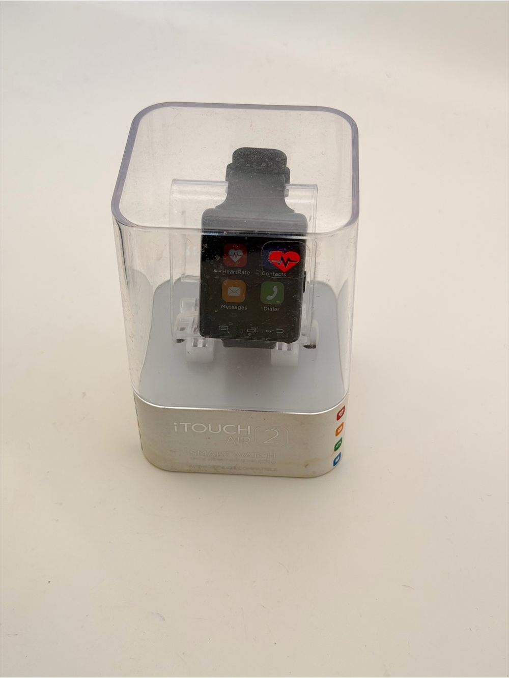 ITouch Air 2 New, Black Silicone Strap Smartwatch QU9